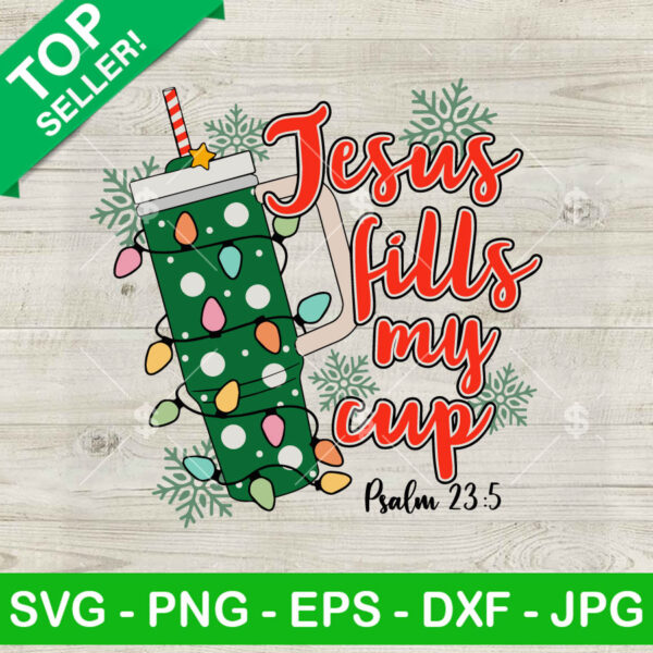 Vintage Jesus Fills My Cup SVG