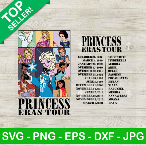 Disney Princess Eras Tour Svg