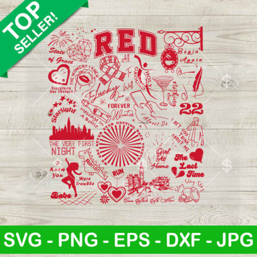 Red Album For Taylor Swift SVG