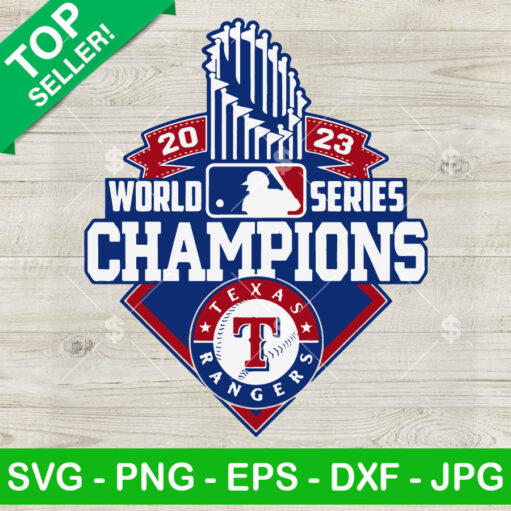 Texas Rangers 2023 World Series Champions Svg