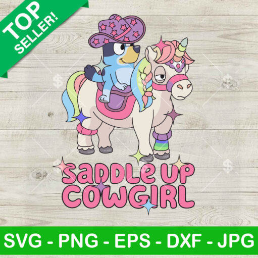 Saddle Up Cowgirl Bluey Svg