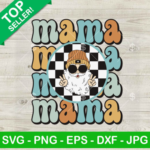 Retro Santa Mama SVG