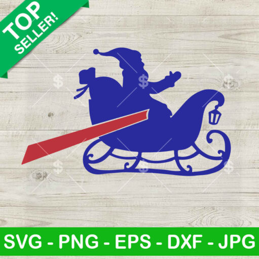 Buffalo Bills Santa Sleigh SVG