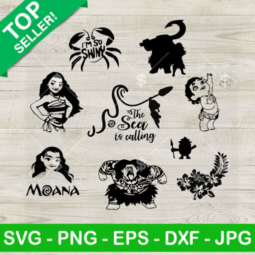 Moana Disney Characters Svg Bundle