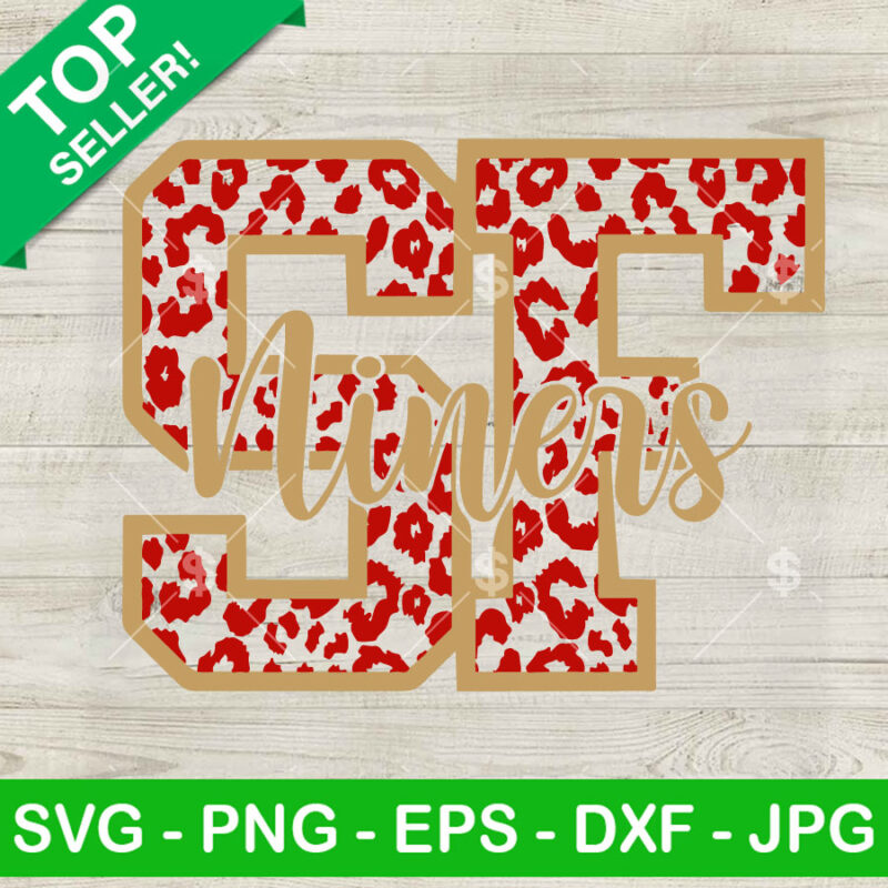 San Francisco Niners Leopard SVG, 49ers SVG, Cheetah 49ers SVG, NFL SVG PNG DXF EPS