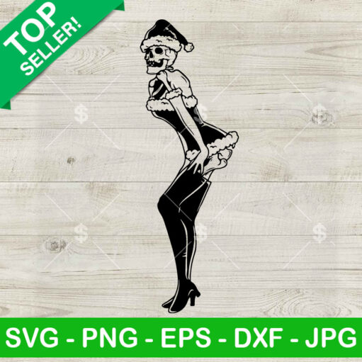 Sexy Santa Skeleton SVG