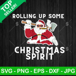 Santa Claus Rolling Up Some Christmas Spirit SVG