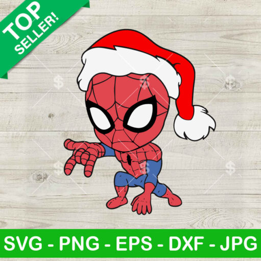 Chibi Spiderman Santa Claus Svg