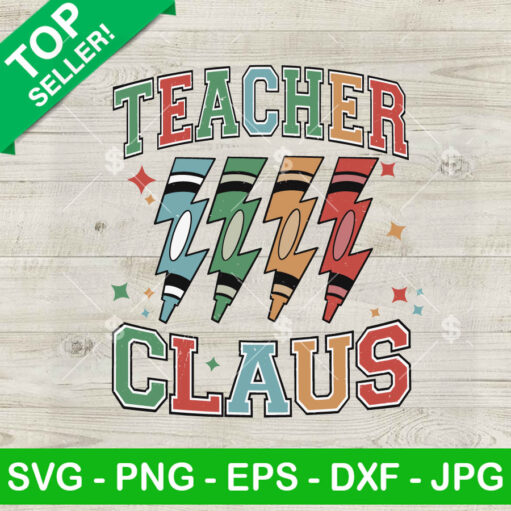 Retro Teacher Claus SVG