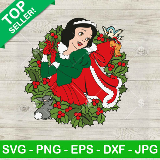 Snow White Wreath Christmas SVG