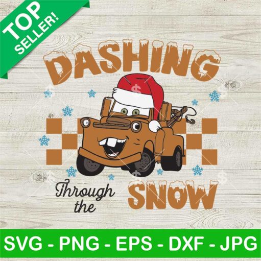 Disney Tow Mater Dashing Through The Snow Svg