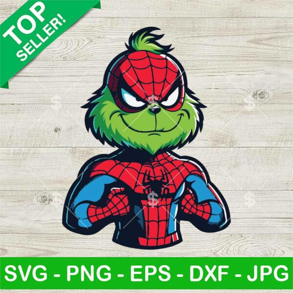 Grinch Spiderman SVG