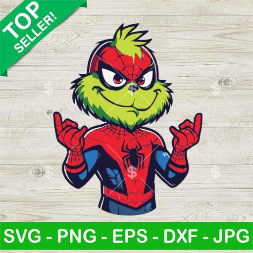 Grinch Spiderman Christmas SVG