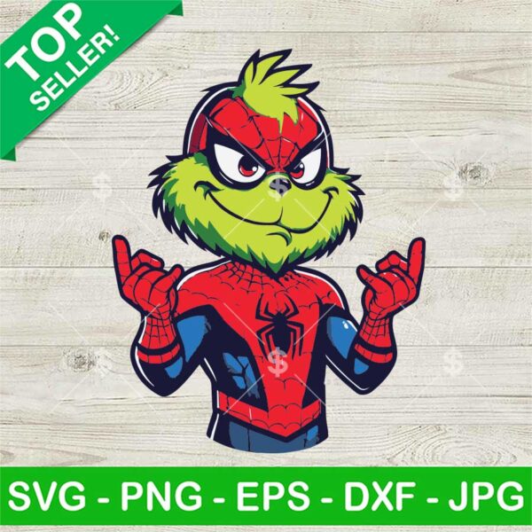 Grinch Spiderman Christmas SVG