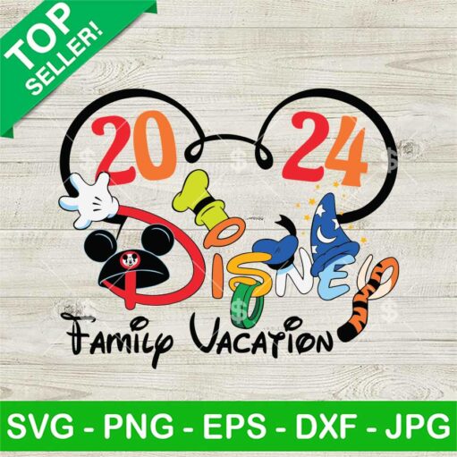 Disney Family Vacation Mickey And Friends 2024 Svg