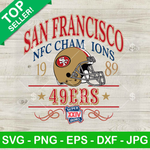 San Francisco 49ers NFC Champions 1989 SVG