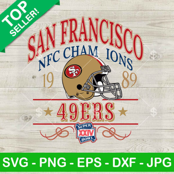 San Francisco 49ers NFC Champions 1989 SVG, San Francisco 49ers Football SVG, NFC Champions SVG