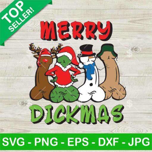 Grinch Merry Dickmas Penis Christmas Svg