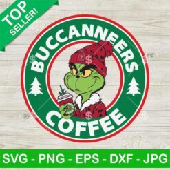 Bougie Grinch Tampa Bay Buccaneer Coffee SVG, Buccaneer Grinch Christmas SVG, Tampa Bay Buccaneer Starbucks Logo SVG, Grinch NFL Football SVG PNG