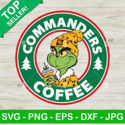 Bougie Grinch Washington Commanders Nfl Coffee Svg