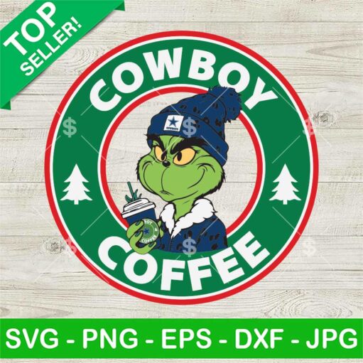 Bougie Grinch Dallas Cowboys Starbucks Logo SVG