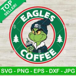 Leopard Grinch Philadelphia Eagles Starbucks Logo SVG, Eagles NFL Starbucks Logo SVG, Philadelphia Eagles NFL Leopard Grinch SVG, Grinch NFL Coffee SVG PNG DXF EPS Cricut