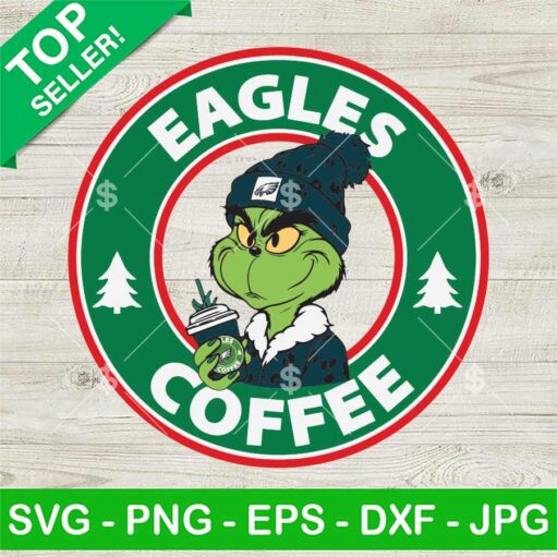 Leopard Grinch Philadelphia Eagles Starbucks Logo SVG