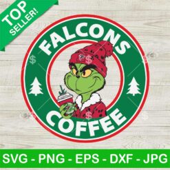 Grinch Bougie Atlanta Falcons NFL Starbucks Logo SVG, Atlanta Falcons NFL Starbucks Logo SVG, NFL Leopard Grinch SVG