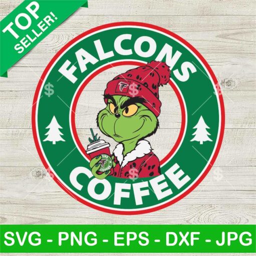 Grinch Bougie Atlanta Falcons NFL Starbucks Logo SVG