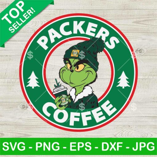 Grinch Bougie Green Bay Packers NFL Starbucks Coffee SVG