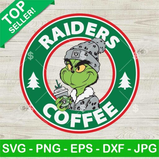 Grinch Bougie Las Vegas Raiders NFL Starbucks Coffee SVG