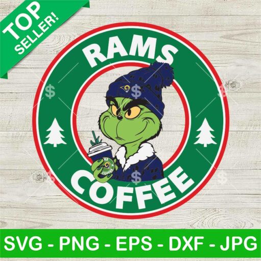 Grinch Bougie Los Angeles Rams Nfl Starbucks Coffee Svg