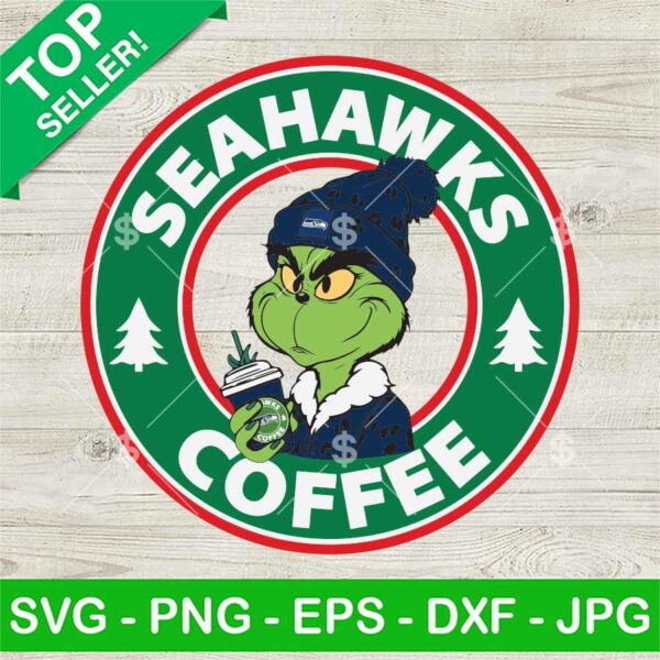 Grinch Seahawk NFL Starbucks Coffee SVG