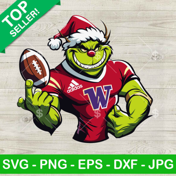 Santa Grinch Washington Commanders SVG