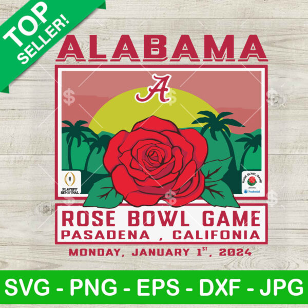 Alabama Rose Bowl Game SVG, Alabama Crimson Tide SVG, Alabama Champions Sec SVG PNG