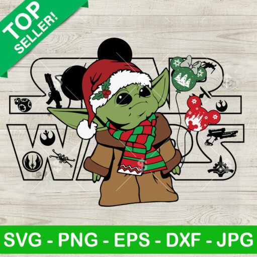 Baby Yoda Star Wars Merry Christmas Svg