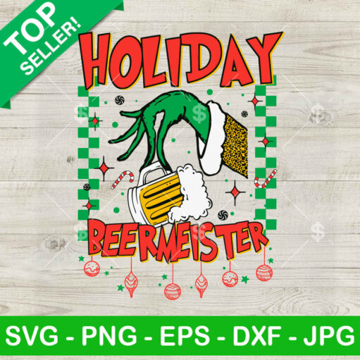 Grinch Hand Holiday Beer Meister Svg