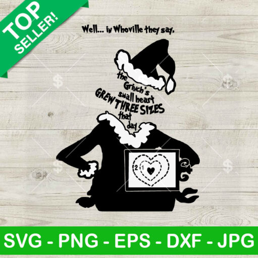 The Grinch Small Heart Grew Three Sizes That Day Svg