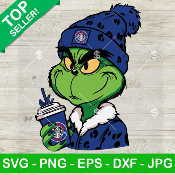Leopard Grinch Buffalo Bills NFL SVG, Boujee Leopard Grinch NFL Team SVG, Grinch Coffee Christmas Football SVG PNG