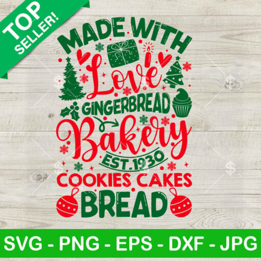Gingerbread Made With Love Svg