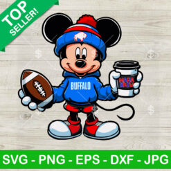 Mickey Mouse Buffalo Bills Coffee Cup SVG, Buffalo Bills NFL Mafia Brew SVG, Bills Mouse Christmas SVG PNG DXF EPS