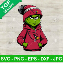 Grinch Wearing Arizona Cardinals Hoodie PNG, Grinch Arizona Cardinals NFL Sublimation transfer PNG, Arizona Cardinals Boy Grinch PNG