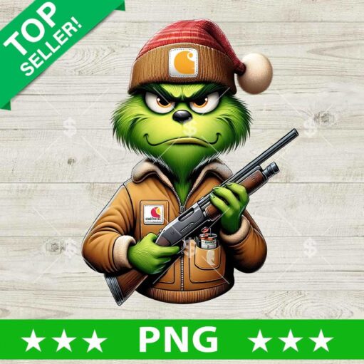 Carhartt Grinch With Gun Png