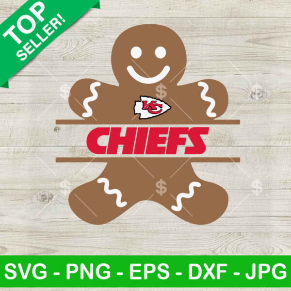 Gingerbread man KC Chiefs SVG