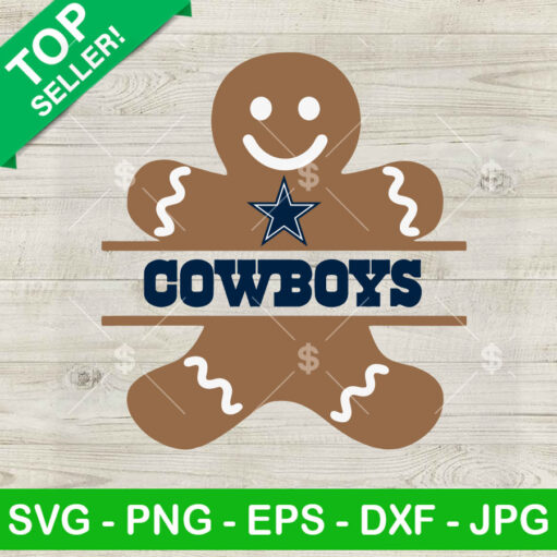 Gingerbread man Cowboys football SVG