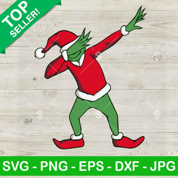 Grinch dabbing christmas SVG, Santa claus Grinch christmas SVG, Grinch SVG PNG