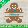 Gingerbread man Miami dolphins SVG