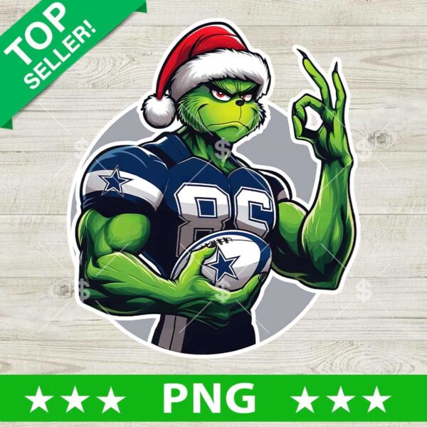 Dallas Cowboys Santa Grinch PNG