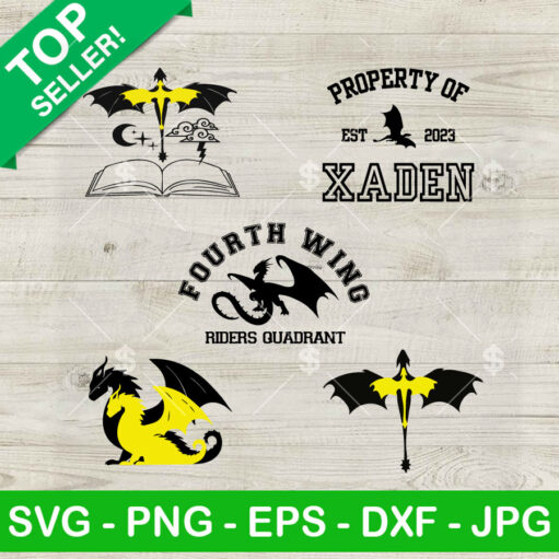 Fourth Wing Dragon Bundle Svg