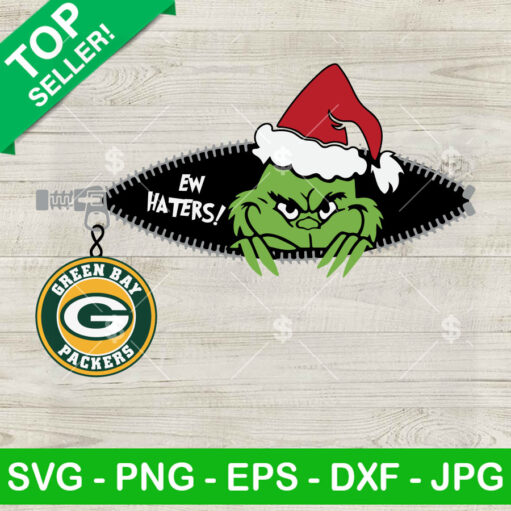 Ew Haters Grinch Christmas Green Bay Packers SVG